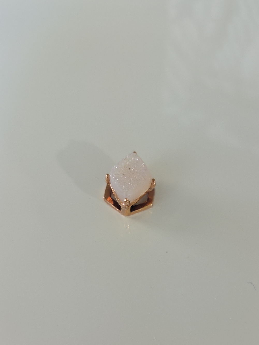 KEEP Collective Rose Gold Light Pink Druzy Charm